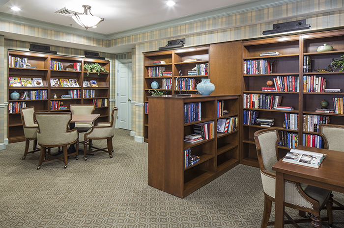 Brightview Rolling Hills Library - Maryland Senior Living