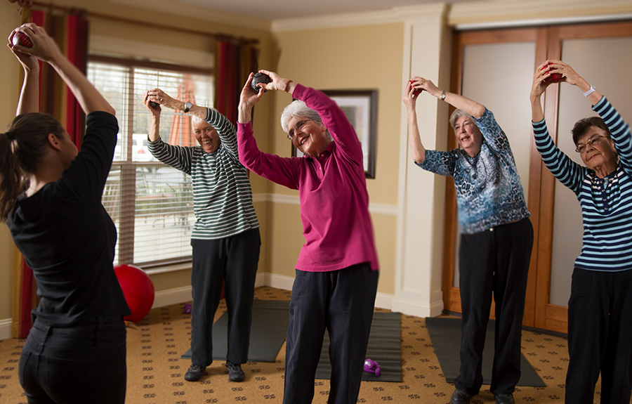 Brightview Senior Living Residents Exercising